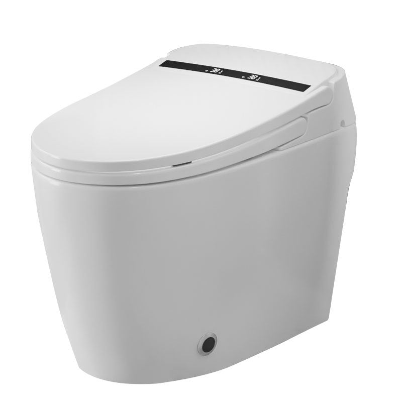 White ABS Toilet Modern All-In-One Toilet Bowl with Heated Seat Clearhalo 'Bathroom Remodel & Bathroom Fixtures' 'Home Improvement' 'home_improvement' 'home_improvement_toilets' 'Toilets & Bidets' 'Toilets' 6745804