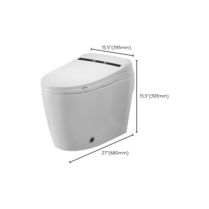 White ABS Toilet Modern All-In-One Toilet Bowl with Heated Seat Clearhalo 'Bathroom Remodel & Bathroom Fixtures' 'Home Improvement' 'home_improvement' 'home_improvement_toilets' 'Toilets & Bidets' 'Toilets' 6745811