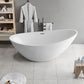 Contemporary Freestanding Soaking Bathtub Oval Slipper Acrylic Bathtub White 71"L x 31"W x 31"H Tub Clearhalo 'Bathroom Remodel & Bathroom Fixtures' 'Bathtubs' 'Home Improvement' 'home_improvement' 'home_improvement_bathtubs' 'Showers & Bathtubs' 6745870