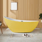 Contemporary Freestanding Soaking Bathtub Oval Slipper Acrylic Bathtub Yellow Tub Clearhalo 'Bathroom Remodel & Bathroom Fixtures' 'Bathtubs' 'Home Improvement' 'home_improvement' 'home_improvement_bathtubs' 'Showers & Bathtubs' 6745884