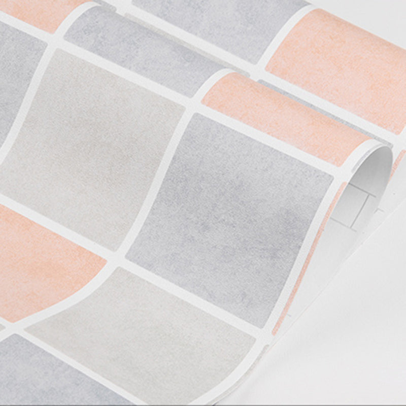 Modern Mosaic Tile Waterproof Peel and Stick Tile Over Tile for Kitchen Gray-Pink 118"L x 24"W Clearhalo 'Flooring 'Home Improvement' 'home_improvement' 'home_improvement_peel_stick_blacksplash' 'Peel & Stick Backsplash Tile' 'peel_stick_blacksplash' 'Walls & Ceilings' Walls and Ceiling' 6749138