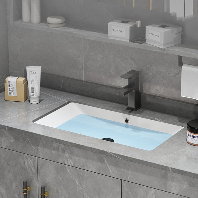 Stone Top Vanity Set Single Sink Mirror Drawers Wall-Mounted Rectangle Vanity with 2 Doors Clearhalo 'Bathroom Remodel & Bathroom Fixtures' 'Bathroom Vanities' 'bathroom_vanities' 'Home Improvement' 'home_improvement' 'home_improvement_bathroom_vanities' 6752749