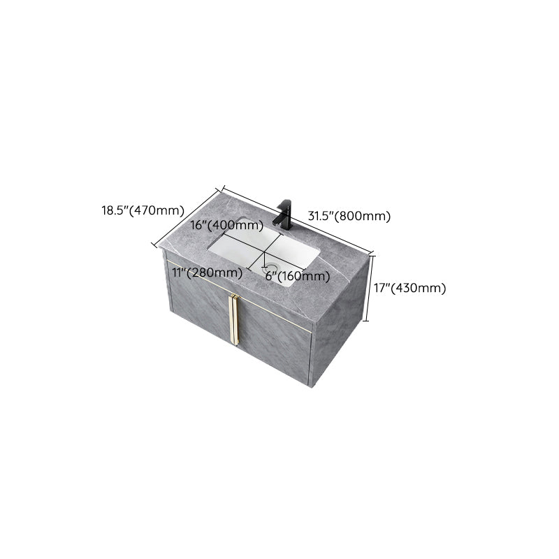 Contemporary Sink Vanity Mirror Cabinet Wall Mount Vanity Cabinet with Storage Shelving Clearhalo 'Bathroom Remodel & Bathroom Fixtures' 'Bathroom Vanities' 'bathroom_vanities' 'Home Improvement' 'home_improvement' 'home_improvement_bathroom_vanities' 6752778