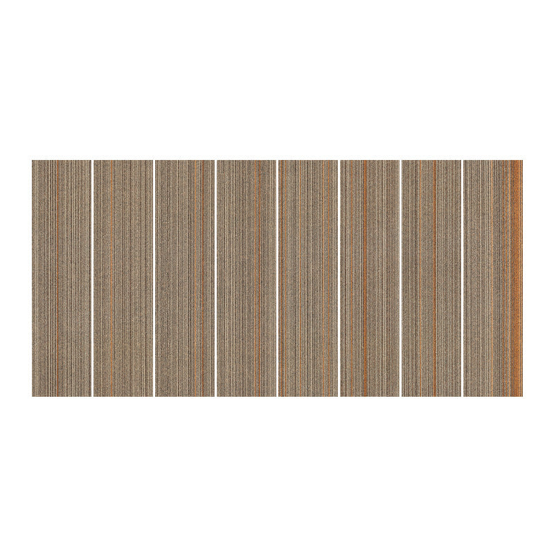 Carpet Tile Non-Skid Fade Resistant Gradient Loose Lay Carpet Tiles Living Room Dark Brown Khaki Clearhalo 'Carpet Tiles & Carpet Squares' 'carpet_tiles_carpet_squares' 'Flooring 'Home Improvement' 'home_improvement' 'home_improvement_carpet_tiles_carpet_squares' Walls and Ceiling' 6756195