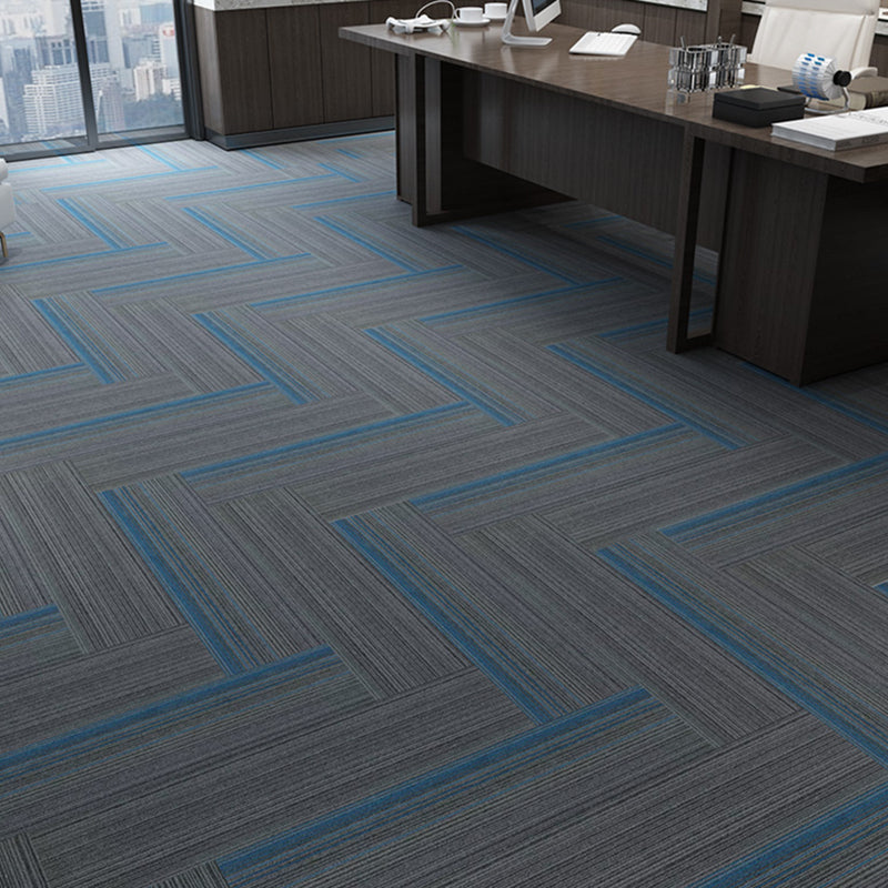 Carpet Tile Non-Skid Fade Resistant Gradient Loose Lay Carpet Tiles Living Room Gray-Blue 9-Piece Set Clearhalo 'Carpet Tiles & Carpet Squares' 'carpet_tiles_carpet_squares' 'Flooring 'Home Improvement' 'home_improvement' 'home_improvement_carpet_tiles_carpet_squares' Walls and Ceiling' 6756200
