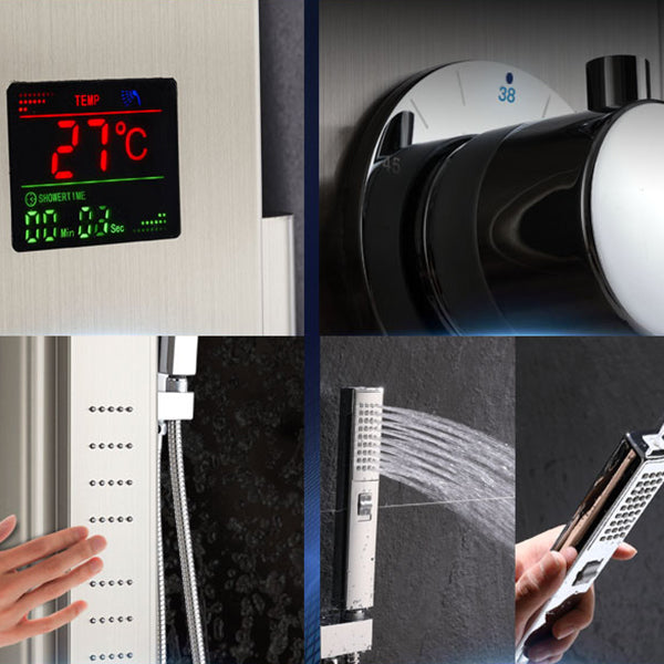 Shower Set Shower Screen Intelligent Digital Display Bathroom Shower Head Clearhalo 'Bathroom Remodel & Bathroom Fixtures' 'Home Improvement' 'home_improvement' 'home_improvement_shower_faucets' 'Shower Faucets & Systems' 'shower_faucets' 'Showers & Bathtubs Plumbing' 'Showers & Bathtubs' 6756213