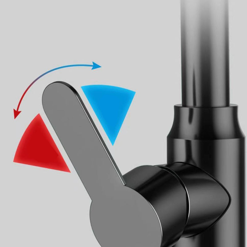 Modern Vessel Sink Bathroom Faucet Brass Lever Swivel Spout Vessel Faucet Clearhalo 'Bathroom Remodel & Bathroom Fixtures' 'Bathroom Sink Faucets' 'Bathroom Sinks & Faucet Components' 'bathroom_sink_faucets' 'Casa' 'Home Improvement' 'home_improvement' 'home_improvement_bathroom_sink_faucets' 6756234