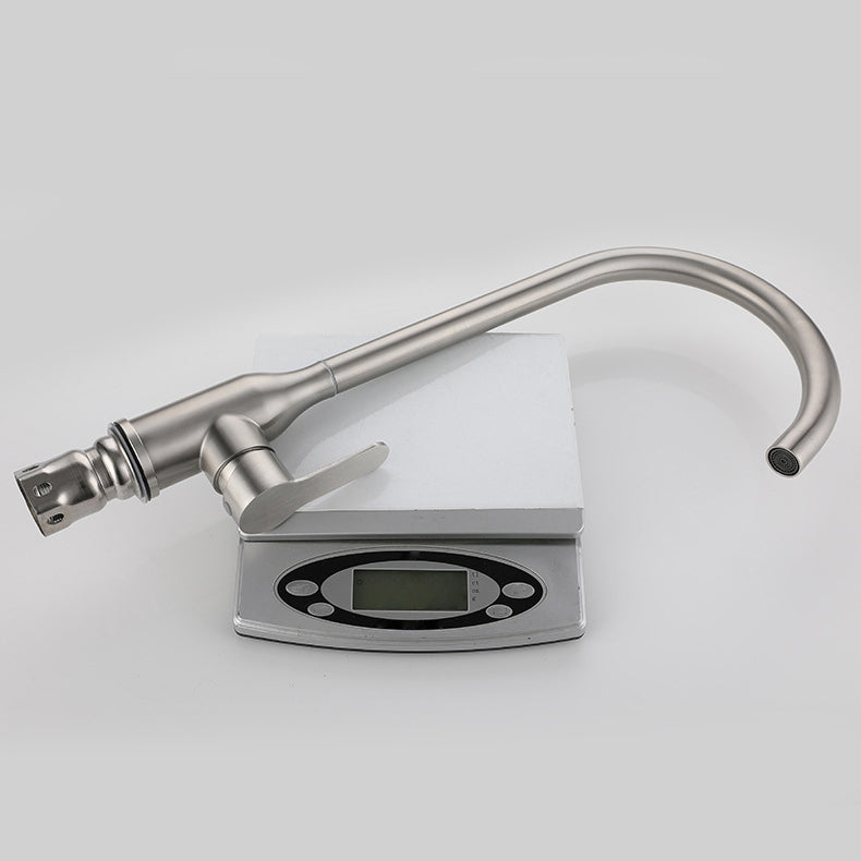 Contemporary Pull down Single Handle Standard Kitchen Faucet High Arch Water Filler Clearhalo 'Home Improvement' 'home_improvement' 'home_improvement_kitchen_faucets' 'Kitchen Faucets' 'Kitchen Remodel & Kitchen Fixtures' 'Kitchen Sinks & Faucet Components' 'kitchen_faucets' 6756397