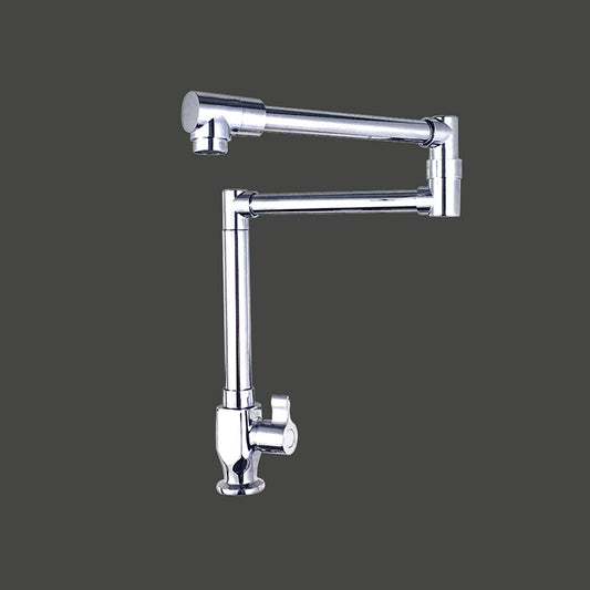 Modern Faucet 1-Handle 1-Hole Brass Single Level Low Profile Pot Filler Kitchen Faucet Clearhalo 'Home Improvement' 'home_improvement' 'home_improvement_kitchen_faucets' 'Kitchen Faucets' 'Kitchen Remodel & Kitchen Fixtures' 'Kitchen Sinks & Faucet Components' 'kitchen_faucets' 6756402