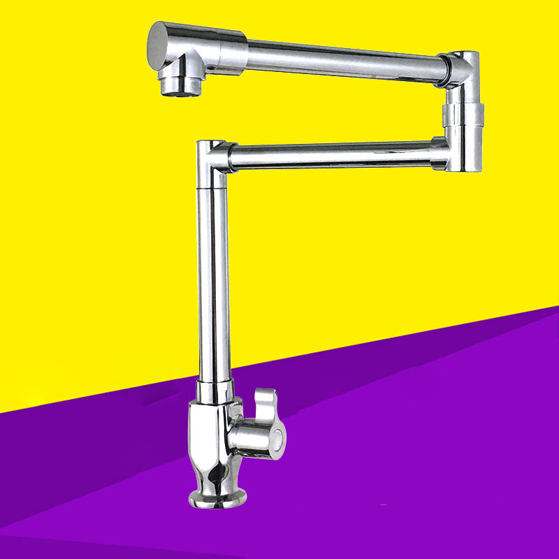 Modern Faucet 1-Handle 1-Hole Brass Single Level Low Profile Pot Filler Kitchen Faucet Clearhalo 'Home Improvement' 'home_improvement' 'home_improvement_kitchen_faucets' 'Kitchen Faucets' 'Kitchen Remodel & Kitchen Fixtures' 'Kitchen Sinks & Faucet Components' 'kitchen_faucets' 6756404