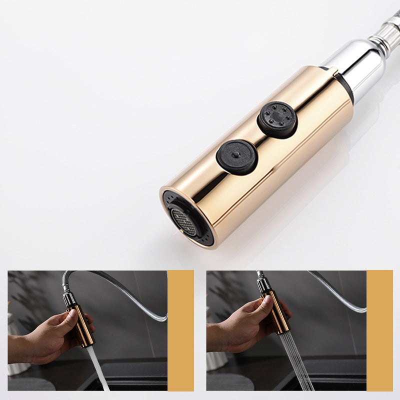 Pull Down Kitchen Faucet Single Handle 2-Function Faucet with Pull Out Sprayer Clearhalo 'Home Improvement' 'home_improvement' 'home_improvement_kitchen_faucets' 'Kitchen Faucets' 'Kitchen Remodel & Kitchen Fixtures' 'Kitchen Sinks & Faucet Components' 'kitchen_faucets' 6756440