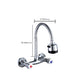 Modern 1-Hold Bar Faucet Double Handle Wall-mounted Lead Free Bar Faucet Clearhalo 'Home Improvement' 'home_improvement' 'home_improvement_kitchen_faucets' 'Kitchen Faucets' 'Kitchen Remodel & Kitchen Fixtures' 'Kitchen Sinks & Faucet Components' 'kitchen_faucets' 6756474