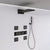 Shower Set All Copper into The Wall Concealed Digital Display Shower Set Black In-wall Top Spray Clearhalo 'Bathroom Remodel & Bathroom Fixtures' 'Home Improvement' 'home_improvement' 'home_improvement_shower_faucets' 'Shower Faucets & Systems' 'shower_faucets' 'Showers & Bathtubs Plumbing' 'Showers & Bathtubs' 6756531