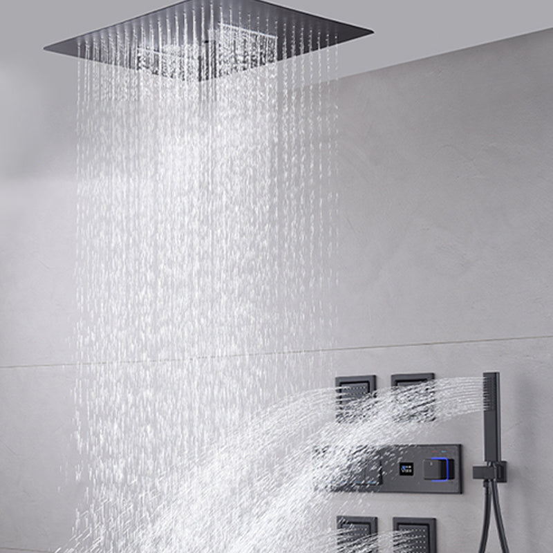 Shower Set All Copper into The Wall Concealed Digital Display Shower Set Clearhalo 'Bathroom Remodel & Bathroom Fixtures' 'Home Improvement' 'home_improvement' 'home_improvement_shower_faucets' 'Shower Faucets & Systems' 'shower_faucets' 'Showers & Bathtubs Plumbing' 'Showers & Bathtubs' 6756532