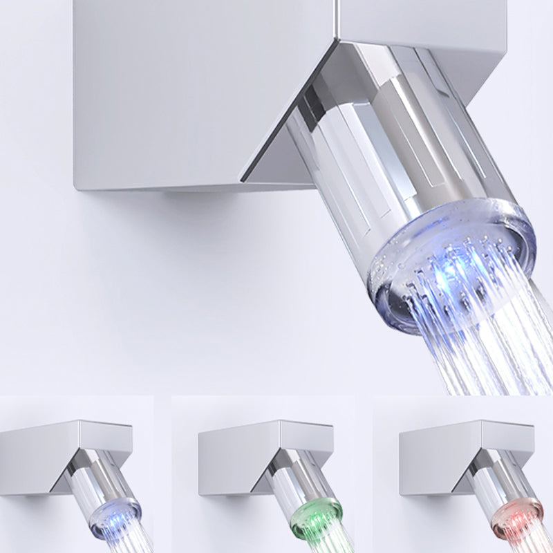 White Shower Screen Set Smart Constant Temperature Bathroom Waterfall Rain Shower Head Clearhalo 'Bathroom Remodel & Bathroom Fixtures' 'Home Improvement' 'home_improvement' 'home_improvement_shower_faucets' 'Shower Faucets & Systems' 'shower_faucets' 'Showers & Bathtubs Plumbing' 'Showers & Bathtubs' 6756546