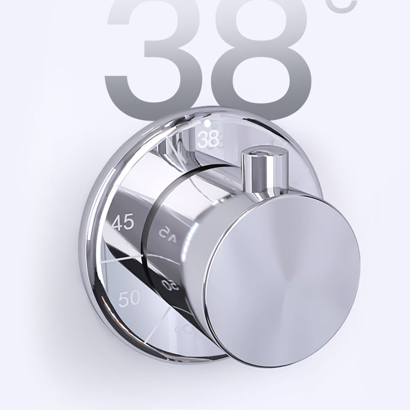 White Shower Screen Set Smart Constant Temperature Bathroom Waterfall Rain Shower Head Clearhalo 'Bathroom Remodel & Bathroom Fixtures' 'Home Improvement' 'home_improvement' 'home_improvement_shower_faucets' 'Shower Faucets & Systems' 'shower_faucets' 'Showers & Bathtubs Plumbing' 'Showers & Bathtubs' 6756550