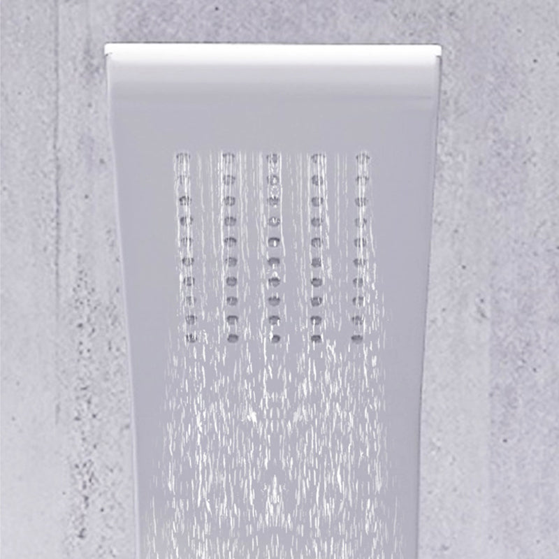 White Shower Screen Set Smart Constant Temperature Bathroom Waterfall Rain Shower Head Clearhalo 'Bathroom Remodel & Bathroom Fixtures' 'Home Improvement' 'home_improvement' 'home_improvement_shower_faucets' 'Shower Faucets & Systems' 'shower_faucets' 'Showers & Bathtubs Plumbing' 'Showers & Bathtubs' 6756553