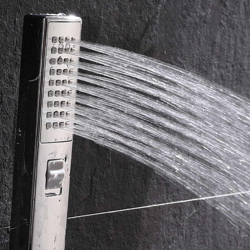 White Shower Screen Set Smart Constant Temperature Bathroom Waterfall Rain Shower Head Clearhalo 'Bathroom Remodel & Bathroom Fixtures' 'Home Improvement' 'home_improvement' 'home_improvement_shower_faucets' 'Shower Faucets & Systems' 'shower_faucets' 'Showers & Bathtubs Plumbing' 'Showers & Bathtubs' 6756554