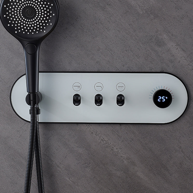 Black Shower Set into The Wall Hidden Bathroom Shower All Copper Clearhalo 'Bathroom Remodel & Bathroom Fixtures' 'Home Improvement' 'home_improvement' 'home_improvement_shower_faucets' 'Shower Faucets & Systems' 'shower_faucets' 'Showers & Bathtubs Plumbing' 'Showers & Bathtubs' 6756559