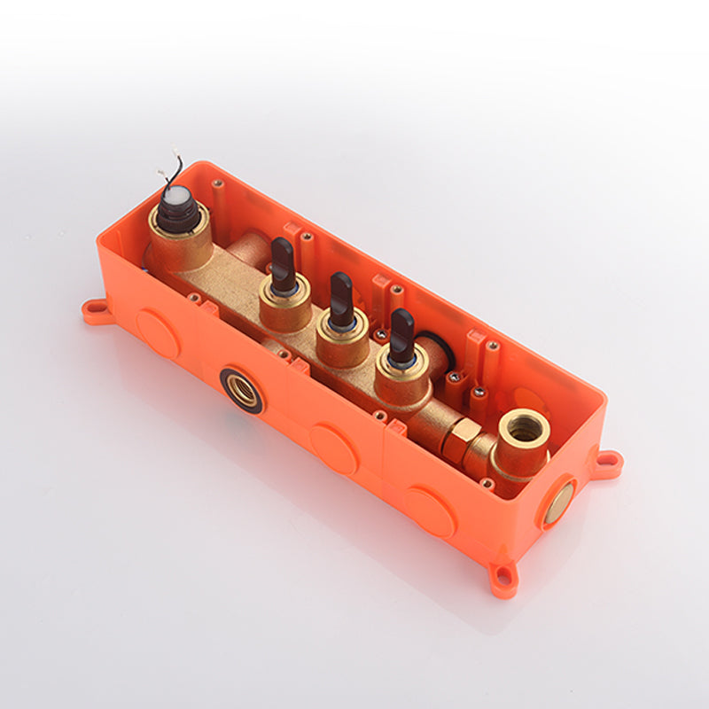 Black Shower Set into The Wall Hidden Bathroom Shower All Copper Clearhalo 'Bathroom Remodel & Bathroom Fixtures' 'Home Improvement' 'home_improvement' 'home_improvement_shower_faucets' 'Shower Faucets & Systems' 'shower_faucets' 'Showers & Bathtubs Plumbing' 'Showers & Bathtubs' 6756560