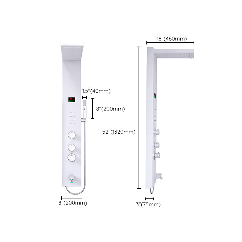 Shower Set White Shower Screen Intelligent Constant Temperature Bathroom Shower Head Clearhalo 'Bathroom Remodel & Bathroom Fixtures' 'Home Improvement' 'home_improvement' 'home_improvement_shower_faucets' 'Shower Faucets & Systems' 'shower_faucets' 'Showers & Bathtubs Plumbing' 'Showers & Bathtubs' 6756580