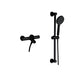 Shower Set Bathroom Shower Full Copper Household Shower Head Black Thermostatic Slide Bar Included Clearhalo 'Bathroom Remodel & Bathroom Fixtures' 'Home Improvement' 'home_improvement' 'home_improvement_shower_faucets' 'Shower Faucets & Systems' 'shower_faucets' 'Showers & Bathtubs Plumbing' 'Showers & Bathtubs' 6756595
