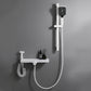 Shower Set Bathroom Shower Full Copper Household Shower Head Gloss White Temperature Control Slide Bar Included Clearhalo 'Bathroom Remodel & Bathroom Fixtures' 'Home Improvement' 'home_improvement' 'home_improvement_shower_faucets' 'Shower Faucets & Systems' 'shower_faucets' 'Showers & Bathtubs Plumbing' 'Showers & Bathtubs' 6756605