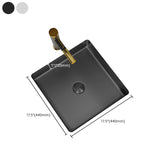 Modern Bathroom Sink Metal Rectangular Undermount Bathroom Sink with Pop-Up Drain Clearhalo 'Bathroom Remodel & Bathroom Fixtures' 'Bathroom Sinks & Faucet Components' 'Bathroom Sinks' 'bathroom_sink' 'Home Improvement' 'home_improvement' 'home_improvement_bathroom_sink' 6756698