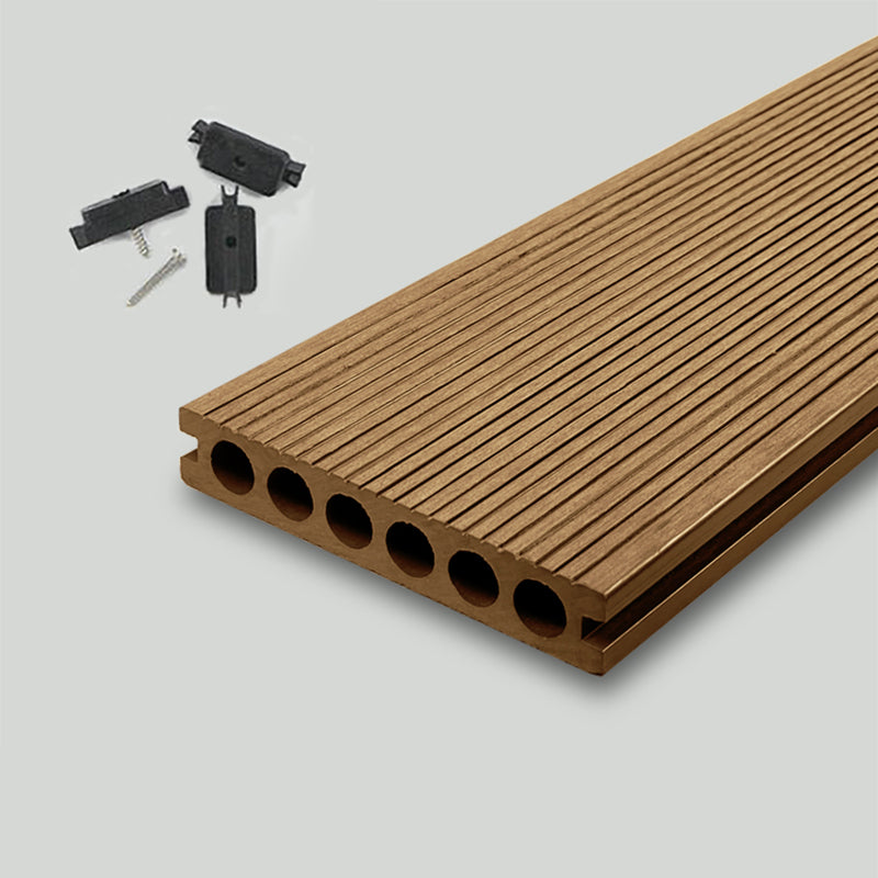 Modern Deck Plank Outdoor Wooden Striped Pattern Floor Board Khaki Deck Tile Kit Clearhalo 'Home Improvement' 'home_improvement' 'home_improvement_outdoor_deck_tiles_planks' 'Outdoor Deck Tiles & Planks' 'Outdoor Flooring & Tile' 'Outdoor Remodel' 'outdoor_deck_tiles_planks' 6756746