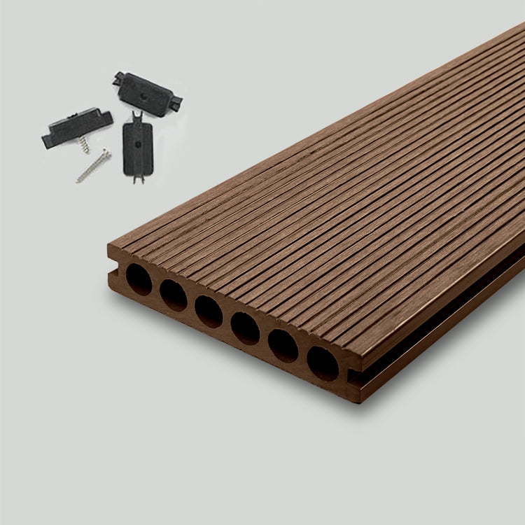 Modern Deck Plank Outdoor Wooden Striped Pattern Floor Board Coffee Deck Tile Kit Clearhalo 'Home Improvement' 'home_improvement' 'home_improvement_outdoor_deck_tiles_planks' 'Outdoor Deck Tiles & Planks' 'Outdoor Flooring & Tile' 'Outdoor Remodel' 'outdoor_deck_tiles_planks' 6756749