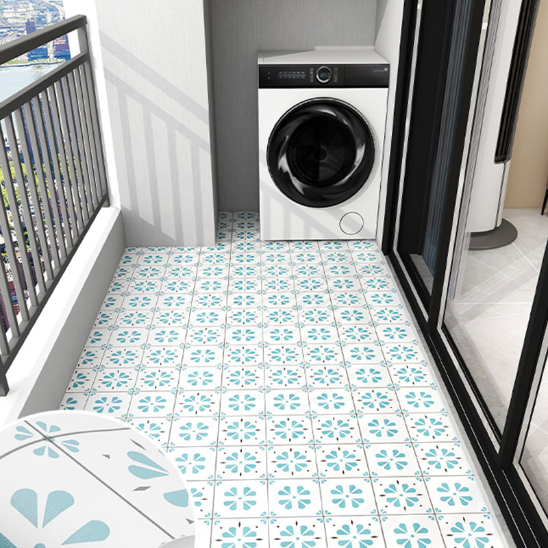 Modern Vinyl Flooring Self Adhesive Geometric Printed Vinyl Plank Flooring Light Green Clearhalo 'Flooring 'Home Improvement' 'home_improvement' 'home_improvement_vinyl_flooring' 'Vinyl Flooring' 'vinyl_flooring' Walls and Ceiling' 6756854