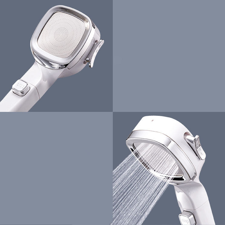 4-Setting Pressurized Shower One-button Water-stop Hand-held Shower Head Clearhalo 'Bathroom Remodel & Bathroom Fixtures' 'Home Improvement' 'home_improvement' 'home_improvement_shower_heads' 'Shower Heads' 'shower_heads' 'Showers & Bathtubs Plumbing' 'Showers & Bathtubs' 6757070