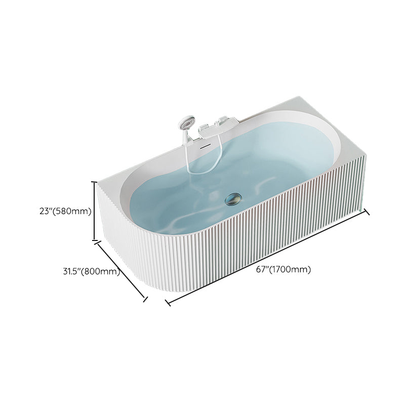 Modern White Acrylic Soaking Bathtub Rectangle Back to Wall Bathtub Clearhalo 'Bathroom Remodel & Bathroom Fixtures' 'Bathtubs' 'Home Improvement' 'home_improvement' 'home_improvement_bathtubs' 'Showers & Bathtubs' 6757588