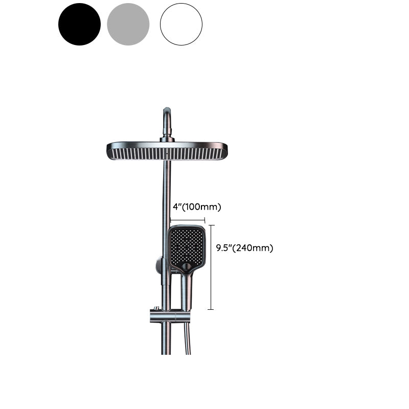 Ellipse Shower Set Intelligent Digital Display Thermostatic Shower Diamond Button Clearhalo 'Bathroom Remodel & Bathroom Fixtures' 'Home Improvement' 'home_improvement' 'home_improvement_shower_faucets' 'Shower Faucets & Systems' 'shower_faucets' 'Showers & Bathtubs Plumbing' 'Showers & Bathtubs' 6758947