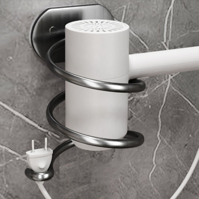 Modern Grey Bathroom Accessory Set Bath Shelf Bath Hardware Set Clearhalo 'Bathroom Hardware Sets' 'Bathroom Hardware' 'Bathroom Remodel & Bathroom Fixtures' 'bathroom_hardware_sets' 'Home Improvement' 'home_improvement' 'home_improvement_bathroom_hardware_sets' 6763065