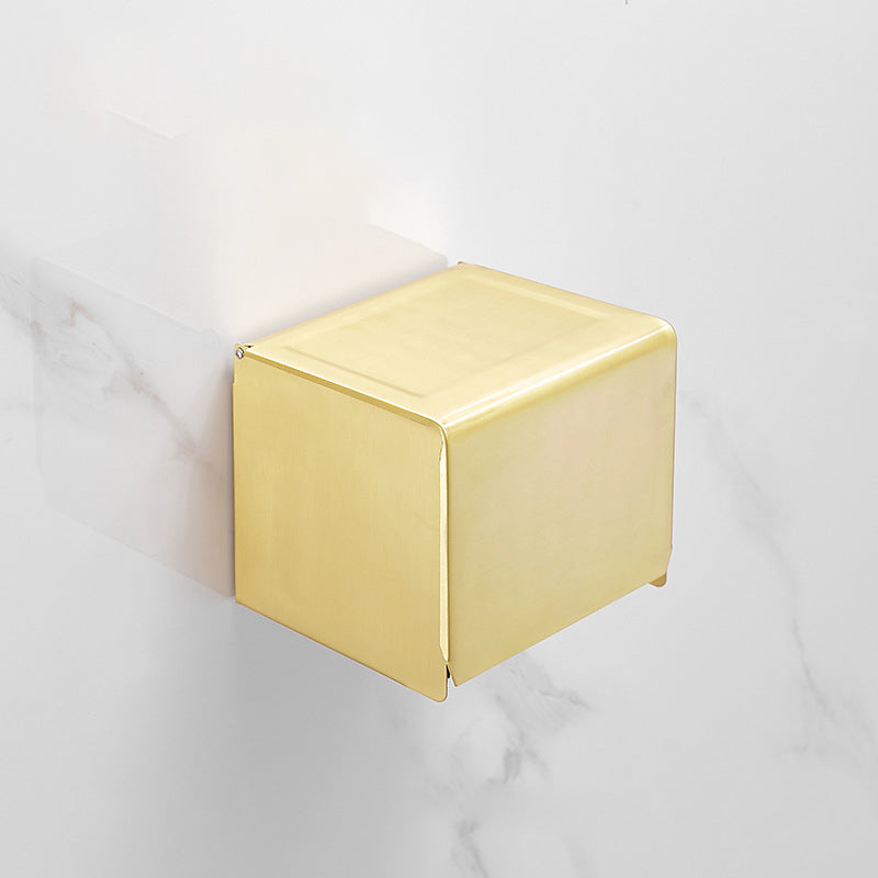 Modern Bathroom Hardware Paper Holder Bath Shelf Gold Bathroom Accessory Kit Toilet Paper Holder Clearhalo 'Bathroom Hardware Sets' 'Bathroom Hardware' 'Bathroom Remodel & Bathroom Fixtures' 'bathroom_hardware_sets' 'Home Improvement' 'home_improvement' 'home_improvement_bathroom_hardware_sets' 6763149