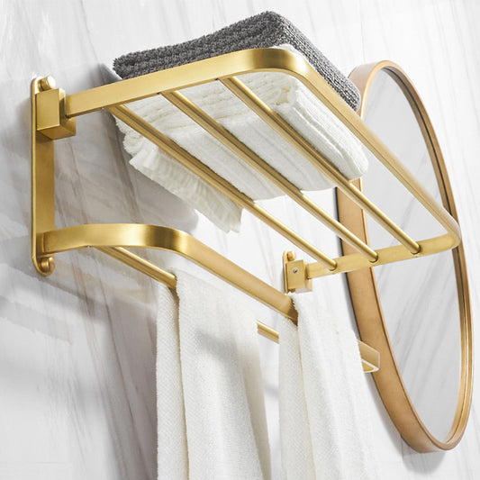Modern Bathroom Hardware Paper Holder Bath Shelf Gold Bathroom Accessory Kit Clearhalo 'Bathroom Hardware Sets' 'Bathroom Hardware' 'Bathroom Remodel & Bathroom Fixtures' 'bathroom_hardware_sets' 'Home Improvement' 'home_improvement' 'home_improvement_bathroom_hardware_sets' 6763150
