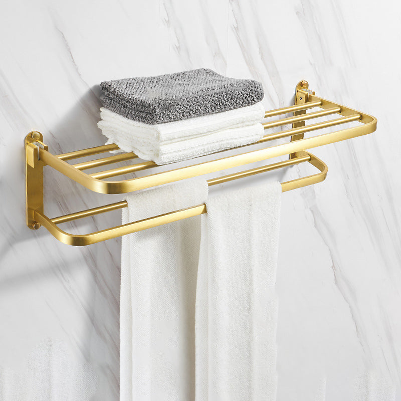 Modern Bathroom Hardware Paper Holder Bath Shelf Gold Bathroom Accessory Kit Towel Rack Clearhalo 'Bathroom Hardware Sets' 'Bathroom Hardware' 'Bathroom Remodel & Bathroom Fixtures' 'bathroom_hardware_sets' 'Home Improvement' 'home_improvement' 'home_improvement_bathroom_hardware_sets' 6763151
