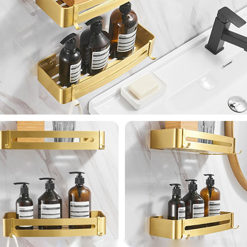 Modern Bathroom Hardware Paper Holder Bath Shelf Gold Bathroom Accessory Kit Clearhalo 'Bathroom Hardware Sets' 'Bathroom Hardware' 'Bathroom Remodel & Bathroom Fixtures' 'bathroom_hardware_sets' 'Home Improvement' 'home_improvement' 'home_improvement_bathroom_hardware_sets' 6763161