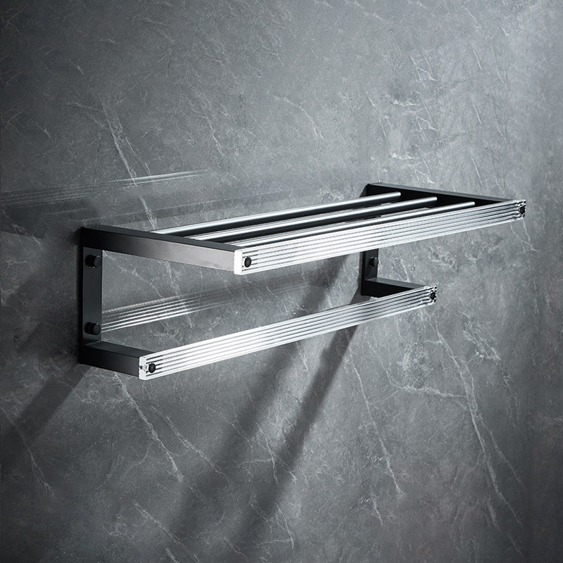 Acrylic & Aluminum Bath Hardware Set Golden Bathroom Accessory Kit Towel Rack Clearhalo 'Bathroom Hardware Sets' 'Bathroom Hardware' 'Bathroom Remodel & Bathroom Fixtures' 'bathroom_hardware_sets' 'Home Improvement' 'home_improvement' 'home_improvement_bathroom_hardware_sets' 6763188