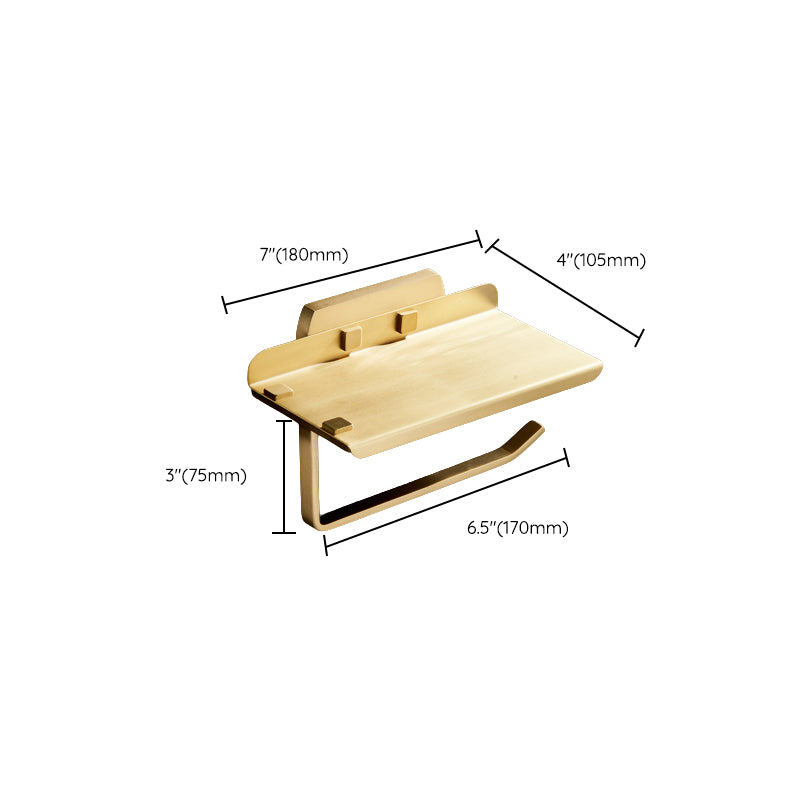 Traditional Golden Bath Hardware Set Brass Bathroom Accessory Kit Clearhalo 'Bathroom Hardware Sets' 'Bathroom Hardware' 'Bathroom Remodel & Bathroom Fixtures' 'bathroom_hardware_sets' 'Home Improvement' 'home_improvement' 'home_improvement_bathroom_hardware_sets' 6763238