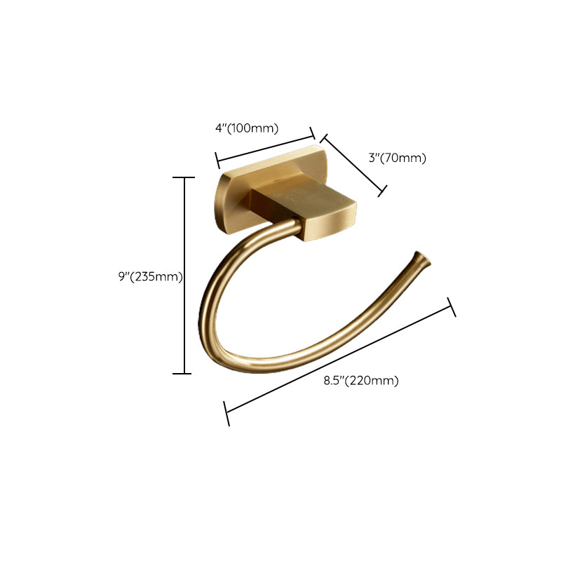 Traditional Golden Bath Hardware Set Brass Bathroom Accessory Kit Clearhalo 'Bathroom Hardware Sets' 'Bathroom Hardware' 'Bathroom Remodel & Bathroom Fixtures' 'bathroom_hardware_sets' 'Home Improvement' 'home_improvement' 'home_improvement_bathroom_hardware_sets' 6763240