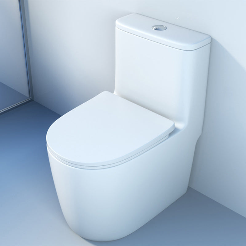 Modern Floor Mounted Toilet One Piece Flush Toilet with Toilet Seat 16" Clearhalo 'Bathroom Remodel & Bathroom Fixtures' 'Home Improvement' 'home_improvement' 'home_improvement_toilets' 'Toilets & Bidets' 'Toilets' 6764794