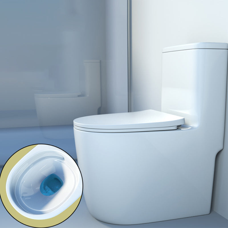 Modern Floor Mounted Toilet One Piece Flush Toilet with Toilet Seat 14" Clearhalo 'Bathroom Remodel & Bathroom Fixtures' 'Home Improvement' 'home_improvement' 'home_improvement_toilets' 'Toilets & Bidets' 'Toilets' 6764795