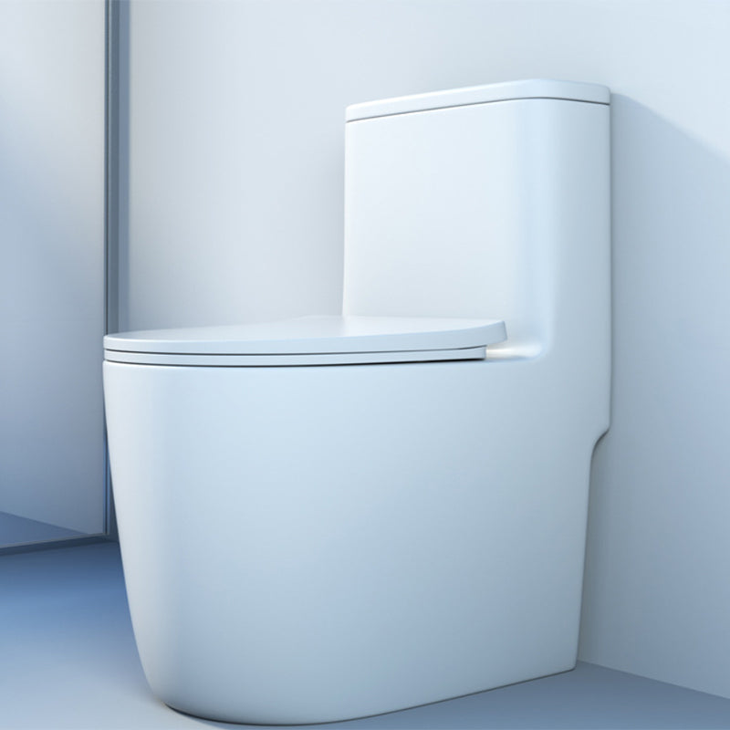 Modern Floor Mounted Toilet One Piece Flush Toilet with Toilet Seat 12" Clearhalo 'Bathroom Remodel & Bathroom Fixtures' 'Home Improvement' 'home_improvement' 'home_improvement_toilets' 'Toilets & Bidets' 'Toilets' 6764798