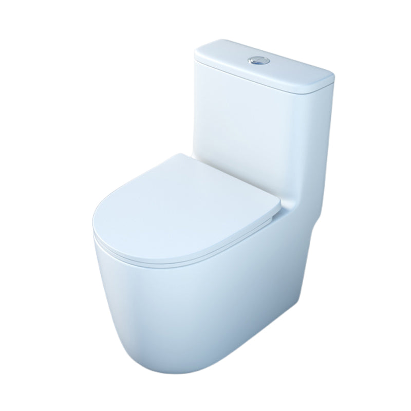 Modern Floor Mounted Toilet One Piece Flush Toilet with Toilet Seat Clearhalo 'Bathroom Remodel & Bathroom Fixtures' 'Home Improvement' 'home_improvement' 'home_improvement_toilets' 'Toilets & Bidets' 'Toilets' 6764799