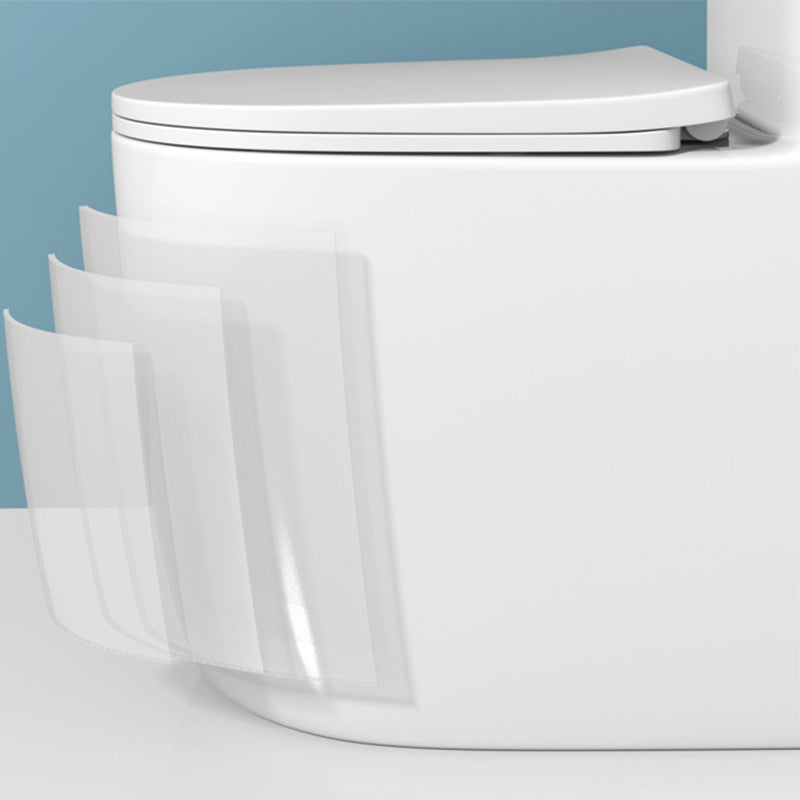 Modern Floor Mounted Toilet One Piece Flush Toilet with Toilet Seat Clearhalo 'Bathroom Remodel & Bathroom Fixtures' 'Home Improvement' 'home_improvement' 'home_improvement_toilets' 'Toilets & Bidets' 'Toilets' 6764804