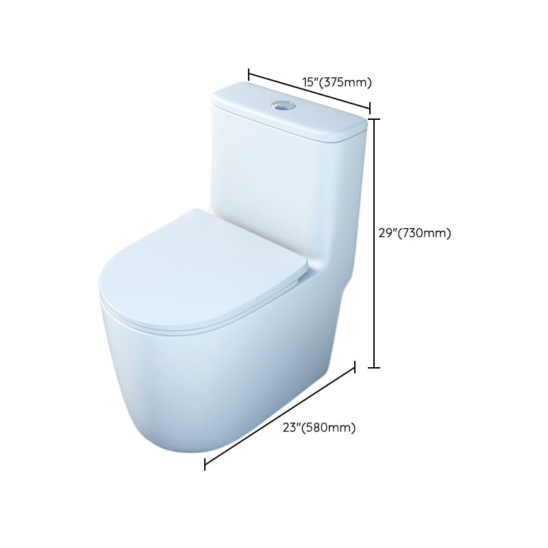 Modern Floor Mounted Toilet One Piece Flush Toilet with Toilet Seat Clearhalo 'Bathroom Remodel & Bathroom Fixtures' 'Home Improvement' 'home_improvement' 'home_improvement_toilets' 'Toilets & Bidets' 'Toilets' 6764805