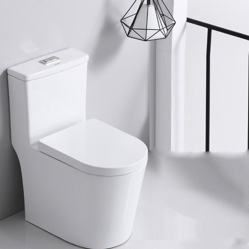 Contemporary One Piece Flush Toilet Floor Mounted Urine Toilet for Washroom Plastic 14"L x 23"W x 28"H Clearhalo 'Bathroom Remodel & Bathroom Fixtures' 'Home Improvement' 'home_improvement' 'home_improvement_toilets' 'Toilets & Bidets' 'Toilets' 6764808