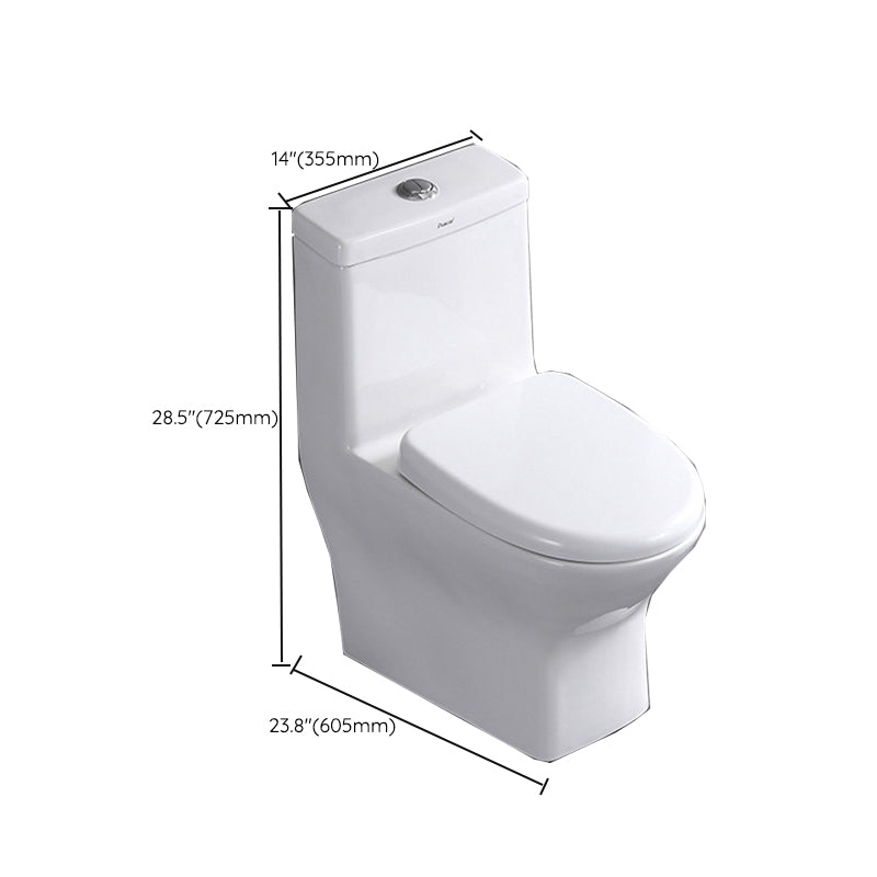 Contemporary One Piece Flush Toilet Floor Mounted Urine Toilet for Washroom Clearhalo 'Bathroom Remodel & Bathroom Fixtures' 'Home Improvement' 'home_improvement' 'home_improvement_toilets' 'Toilets & Bidets' 'Toilets' 6764818